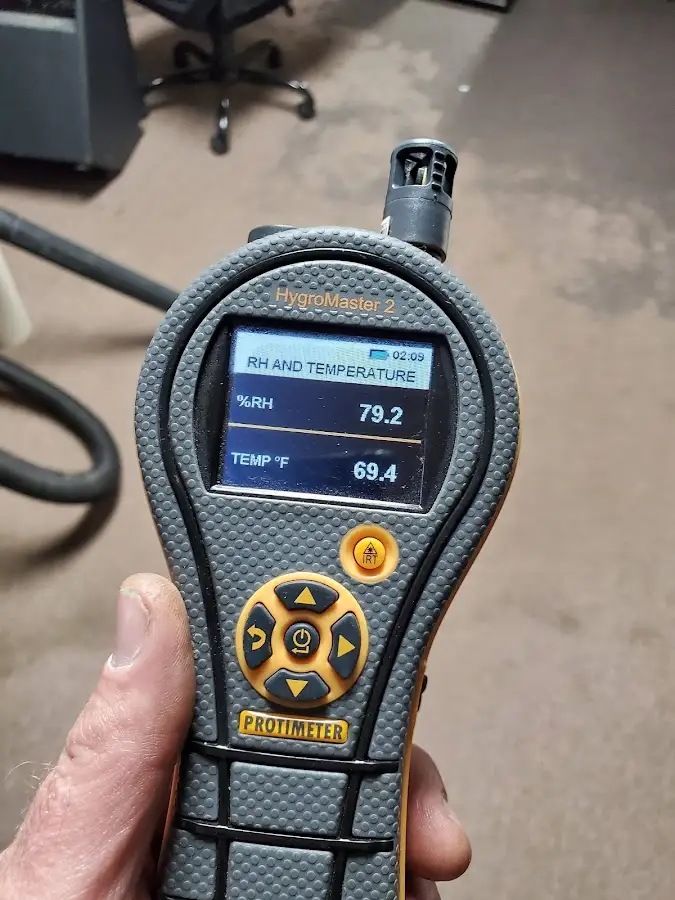 Moisture meter humidity assessment for Fire & Smoke Damage Restoration in Forest Park